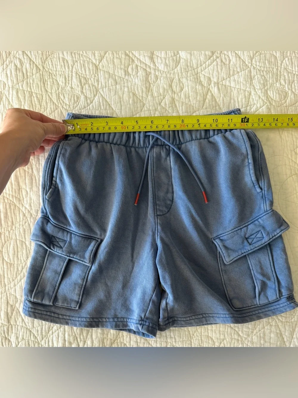 3 PAIRS All In Motion + Old Navy Boys Drawstring Shorts - Pink, Tan, Blue - Sz L